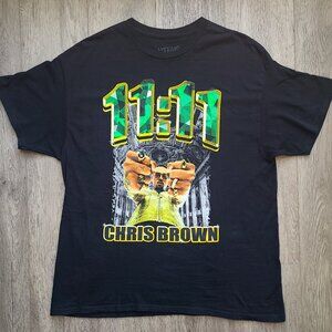 Chris Brown 11:11 black t-shirt size XL
